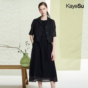 (런칭가79,900)[케이수]25SS 쿨웨이프 쉬폰 시스루 셋업(자켓+원피스)