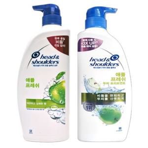 헤드앤숄더 850ml 애플프레쉬 샴푸x1개+애플프레쉬 트리트먼트x1개 두피진정 가려움 건조함 완화 손상모발