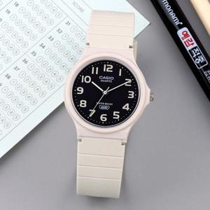 카시오 MQ-24UC-8B 저소음 비비드베이지 수험생 수능 남녀공용 우레탄 시계 d