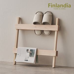 핀란디아 엘라인 편백 원목 2단 실내화 거치대