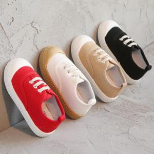 [조이멀티]모던 세줄단색 캔버스 아동신발(140-200) 204930