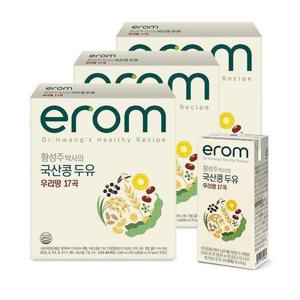 갤러리아_[이롬] 황성주 국산콩 두유 우리땅17곡 48팩 (190ml x 16팩 x 3박스)