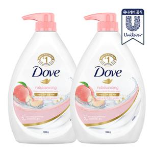[무료배송] 도브 화이트 피치 바디워시 1L x 2개