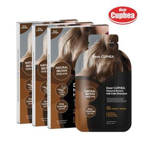 [디어 쿠페아]디어 쿠페아 네추럴 브라운 3in1 헤어 컬러 샴푸 간편 염색약 x3개 새치