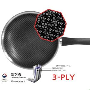 세렌체 통3중 스텐레스 인덕션 웍 24cm 궁중팬 금속 조리도구 및 모든 전열기구 사용가능