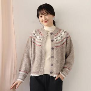 [웬디즈갤러리]플로럴 노르딕 가디건 / 겨울 감성 데일리 TCD115