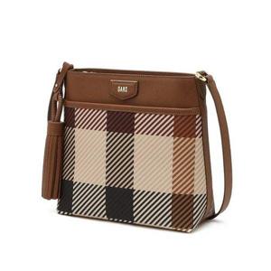 갤러리아_DCBA6E683W2 닥스 브라운 체크 가죽 크로스백