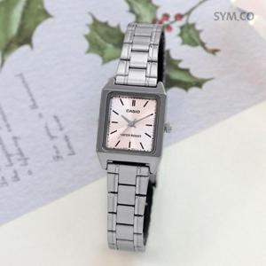 카시오 LTP-V007D-4E 빈티지 심플 스퀘어 데일리 여자 메탈 시계 d