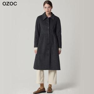 [오조크(OZOC)] 울 캐시미어 블렌디드 테이퍼드 롱코트 (택가격: 170000원)