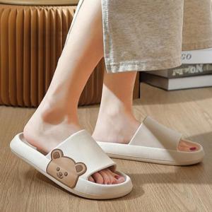 [톨토이즈] 여성 베어패치 쿠션 슬리퍼