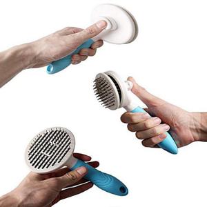 애완용품 자동 원버튼클리닝 애견브러쉬 강아지브러쉬 강아지빗