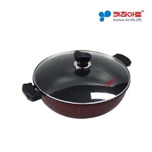 키친아트 금상첨화 티타늄코팅 인덕션 웍 양수웍 32cm