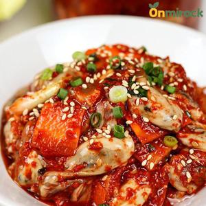 온미락 통영 생굴무침 굴무침 전라도식 양념 500g 1통 당일제조 캔포장 검사완료
