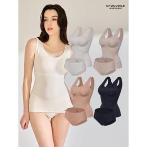 [크로커다일 이너웨어]데일리 심리스 슬리머+팬티 8종세트