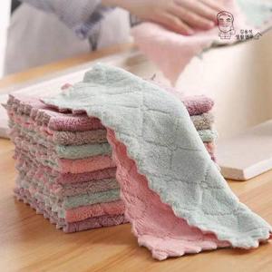 주방소품 극세사 파스텔 요술행주 벨벳 주방 설거지 대형 10P