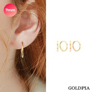 [골드피아] 18K 기본 금 원터치 귀걸이_7mm