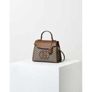 갤러리아_헤지스핸드백 카키 로고패치 가죽 토트백 HIBA4F117K2