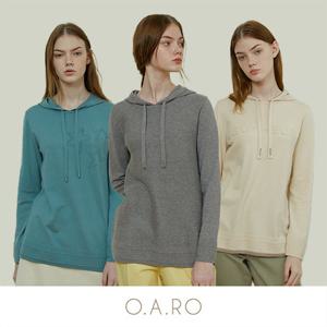 [오아로] 24SS 엘라소프트 후드 니트 풀오버 3종