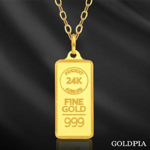 [골드피아] 24K 순금 행운의 골드바 목걸이