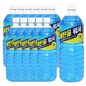 워셔액대량구매 사계절 에탄올 워셔액 1.8L 12개 1P 차유리 클리너