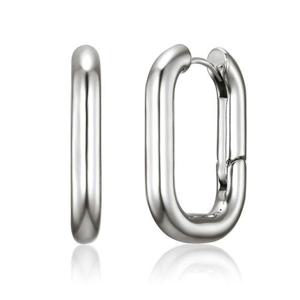 [가이거] 빅사이즈 스퀘어 라운드 원터치 귀걸이 GISVEE164 (SILVER925 PIN)