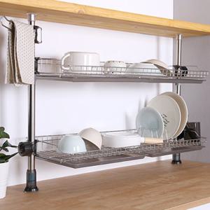 국내생산 무설치 기둥식 씽크선반 2단골드 (700mm)