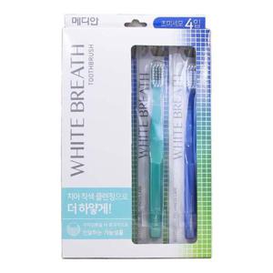 메디안 화이트 브레스 칫솔 4개입 부드러운모 (WB839DC)