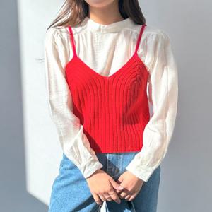 [MADE] 러블리한 브릿 뷔스티에 니트 탑 (4color)