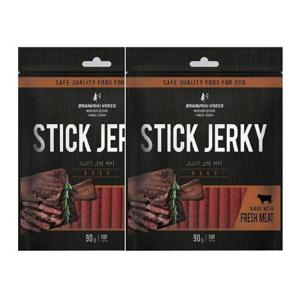 강아지간식 강아지 소고기 스틱 육포 90g 2P 국내산 말랑 져키