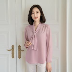 엄마옷 마담4060 샤이닝타이블라우스-QBL2502030-