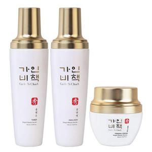 가인비책 수 3종 단품 세트(유연수+유연액+탄력크림) /엑소좀 여성세트 프리미엄 미백 주름개선 기능성
