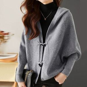 [몽벨리즈]그레이스후드니트가디건 mde2302675