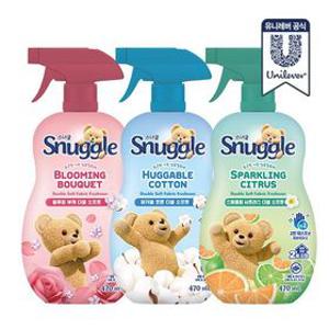 섬유탈취제 허거블 코튼, 블루밍 부케, 스파클링 시트러스 470ml x 2개 (3종)