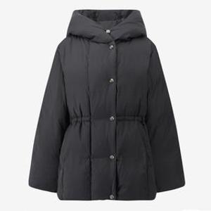 후드 노퀼팅 구스 다운 점퍼 D254PSG334