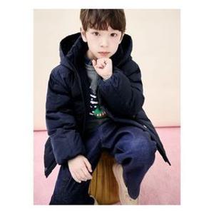 백화점정품 빈폴 키즈 패딩 점퍼 선물 [시즌40%][빈폴키즈] 카라코람 덕다운 하프패딩 네이비 (BI5X38U09R) 자켓 겨울