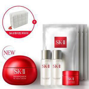[LIVE] NEW 스킨파워 리뉴 크림 80g 세트  (+화이트 파우치)