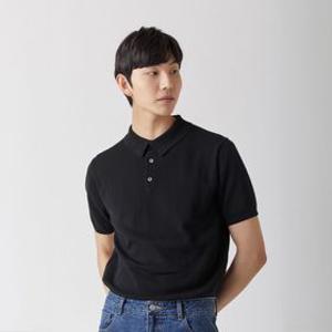 퓨어코튼100 카라니트 블랙_그린라벨