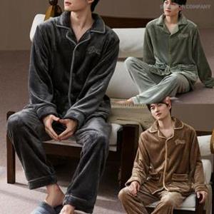 프리수 겨울 빅사이즈 극세사 밍크 잠옷 파자마 홈웨어 세트 남성드림수면세트