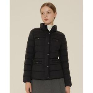 [국네백화점]  헤지스 골프 [24FW] 블랙 여성 ESSENTIAL 구스다운 점퍼 HWJU4D701BK 방한 보온