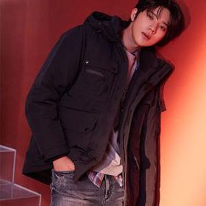 남성 아웃포켓 후드 다운 패딩 점퍼 B234DW420P