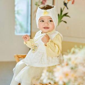 온유나래 바디수트 여아 아기 한복세트