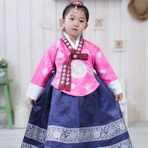 [럭셔리한복] 413.은분홍곤색(여)_여아한복/아동한복/돌한복/유아/아이한복/당의 (백일복~15호)