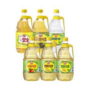 [오뚜기] 양조/사과/현미/화이트/2배 식초 대용량 모음전1.8L 6개 한박스
