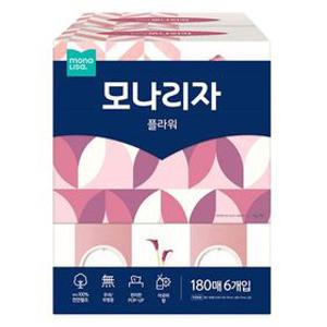 모나리자 플라워 각티슈 180매x6입