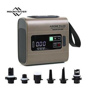 마운트리버 에어원 프로 22 에어펌프 초강력 무선 전동펌프 에어텐트 보트 사용