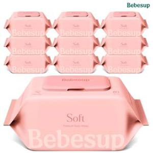 빠른배송 베베숲 소프트 아기물티슈 80매 x 10팩 물티슈 엠보싱 캡형 코스트코