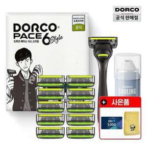 도루코 페이스6 스타일 기획세트2호(면도기+면도날11+쉐이빙폼)+증정 GS5천원 기프티콘 + 스누피수건