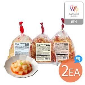 어린이 한입김치 1kg+1kg (깍두기, 배추김치, 백김치) 골라담기