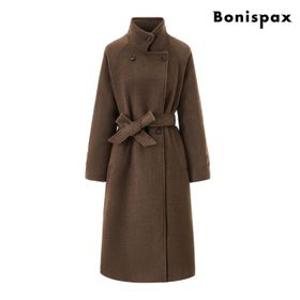 원버튼 소매 스트랩 벨티드 롱 코트 (XP4JH003L0)