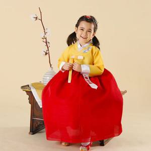 유채꽃요정 여아 키즈 유아 돌 어린이 아동 고급 한복 세트